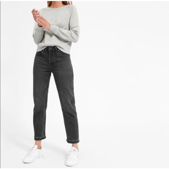 Everlane O-S Boyfriend Jeans in Washed Black Women's 27 - Picture 1 of 12